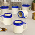 Dual Tone White and Blue Coffee Mug Set (Set of 6) - The Earth Store - Mug Set